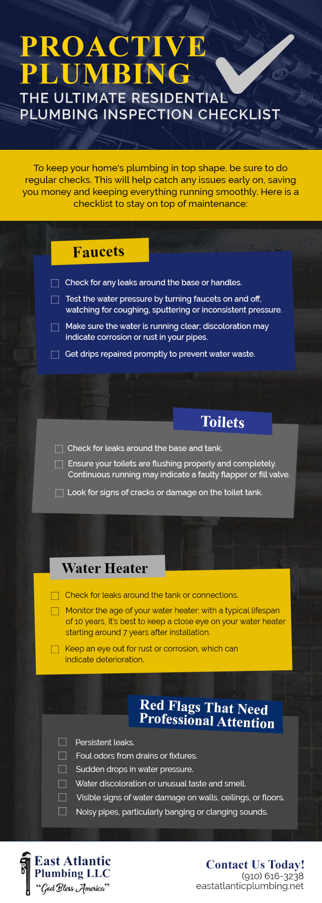 Learn what to inspect to keep your plumbing in great shape